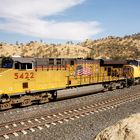 A Westbound Union Pacific Freight Train on Tehachapi Loop