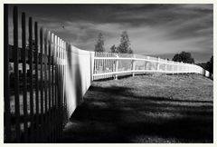 A white fence...