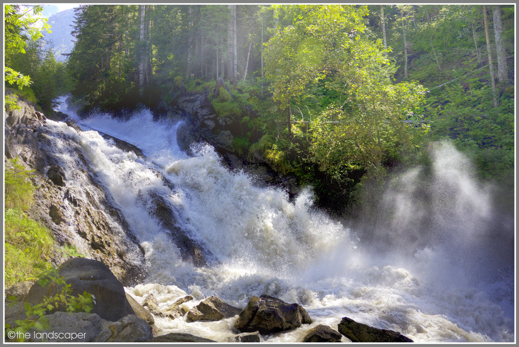 a wild river in a hurry