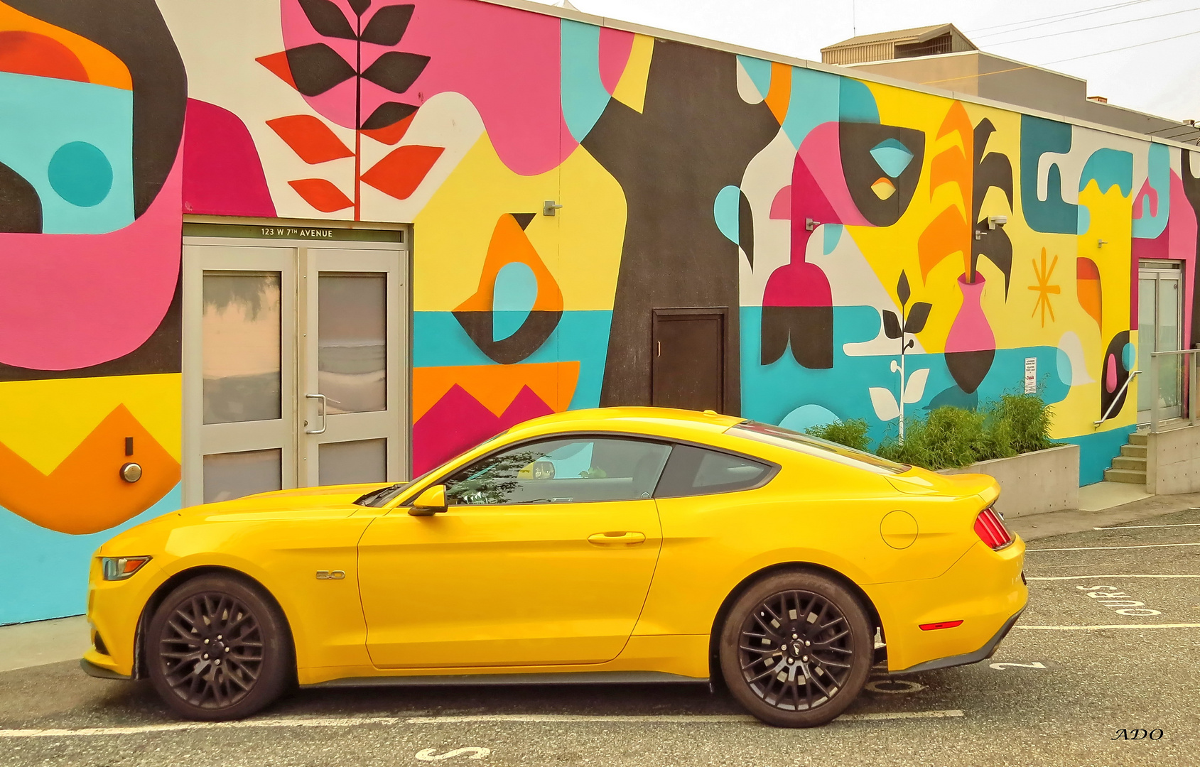 A Yellow Car to Match the Mural