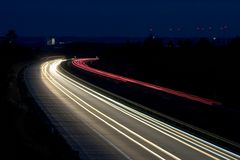 A14 bei Nacht kurz vor Alsleben