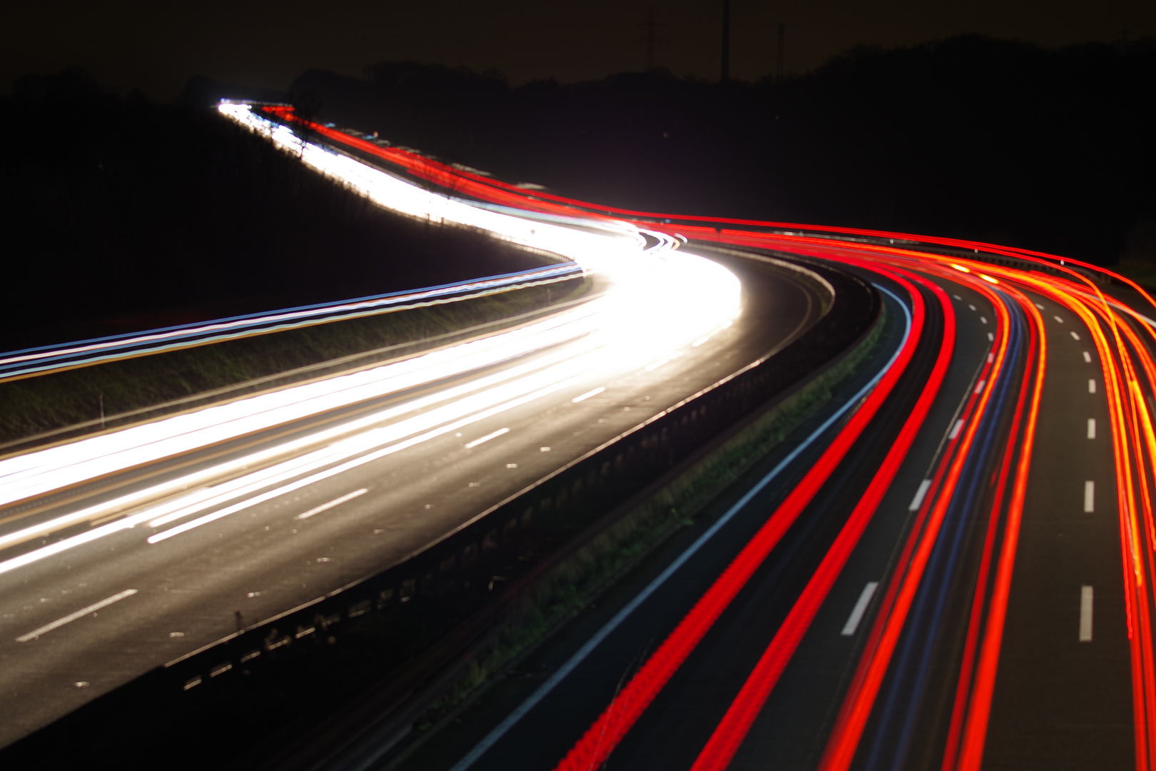 A2 bei Nacht