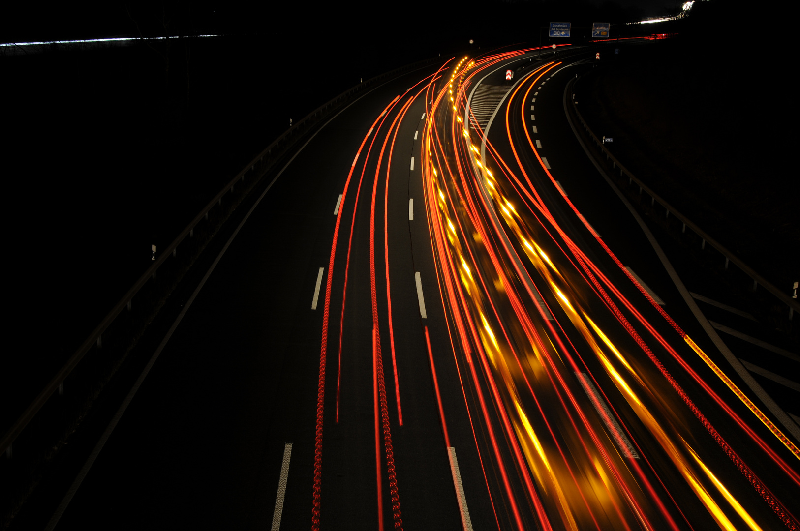 A2 bei Nacht