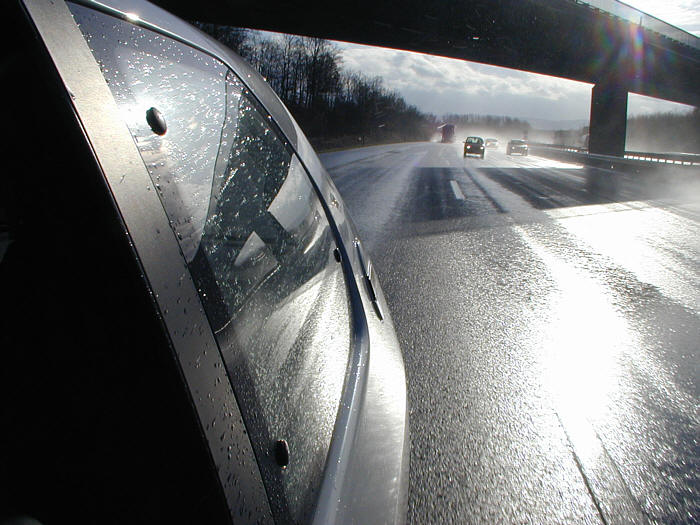 A2 bei Regen