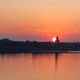 Sonnenuntergang im Hafen von Liverpool 