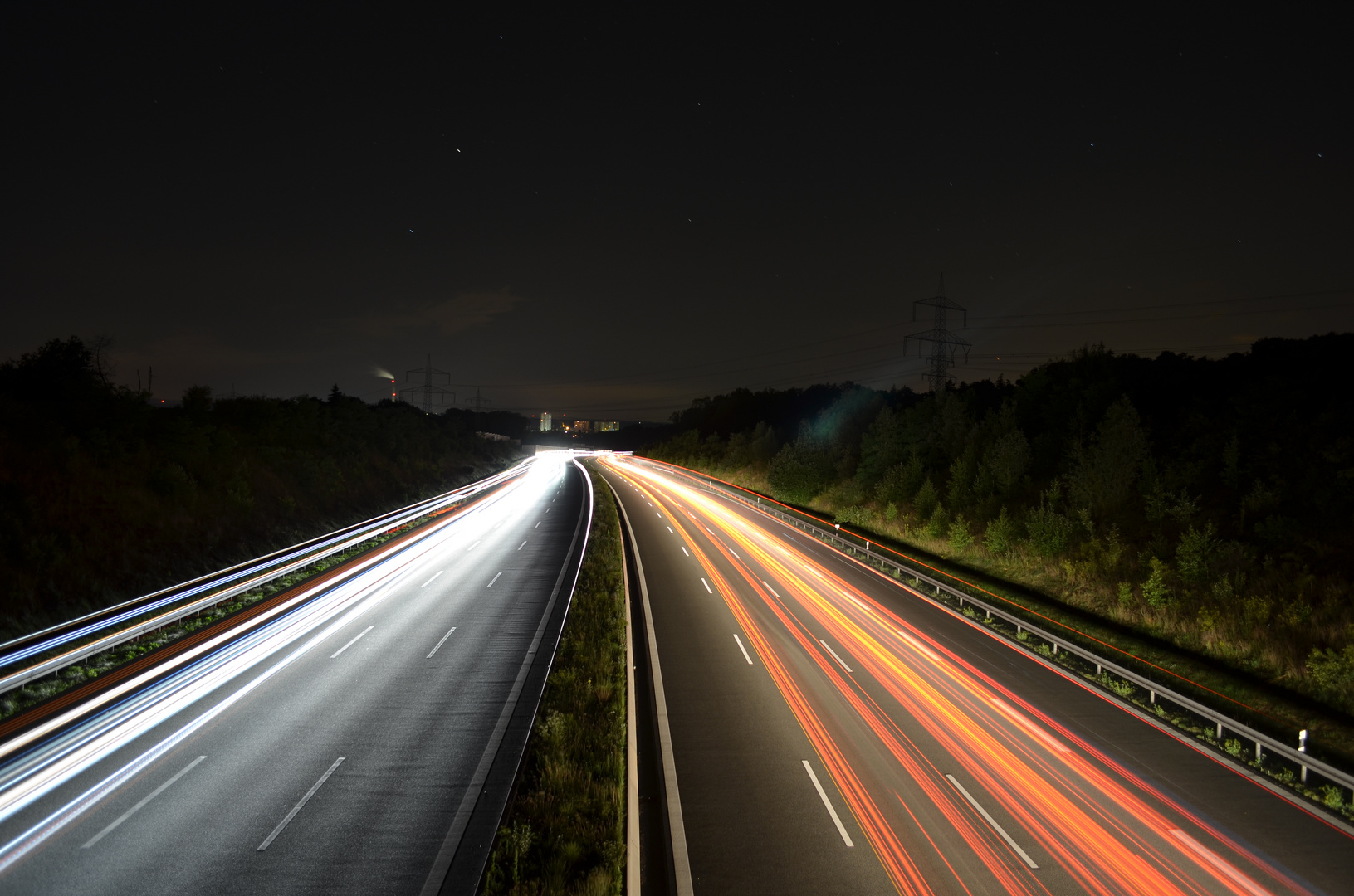 A3 bei Nacht