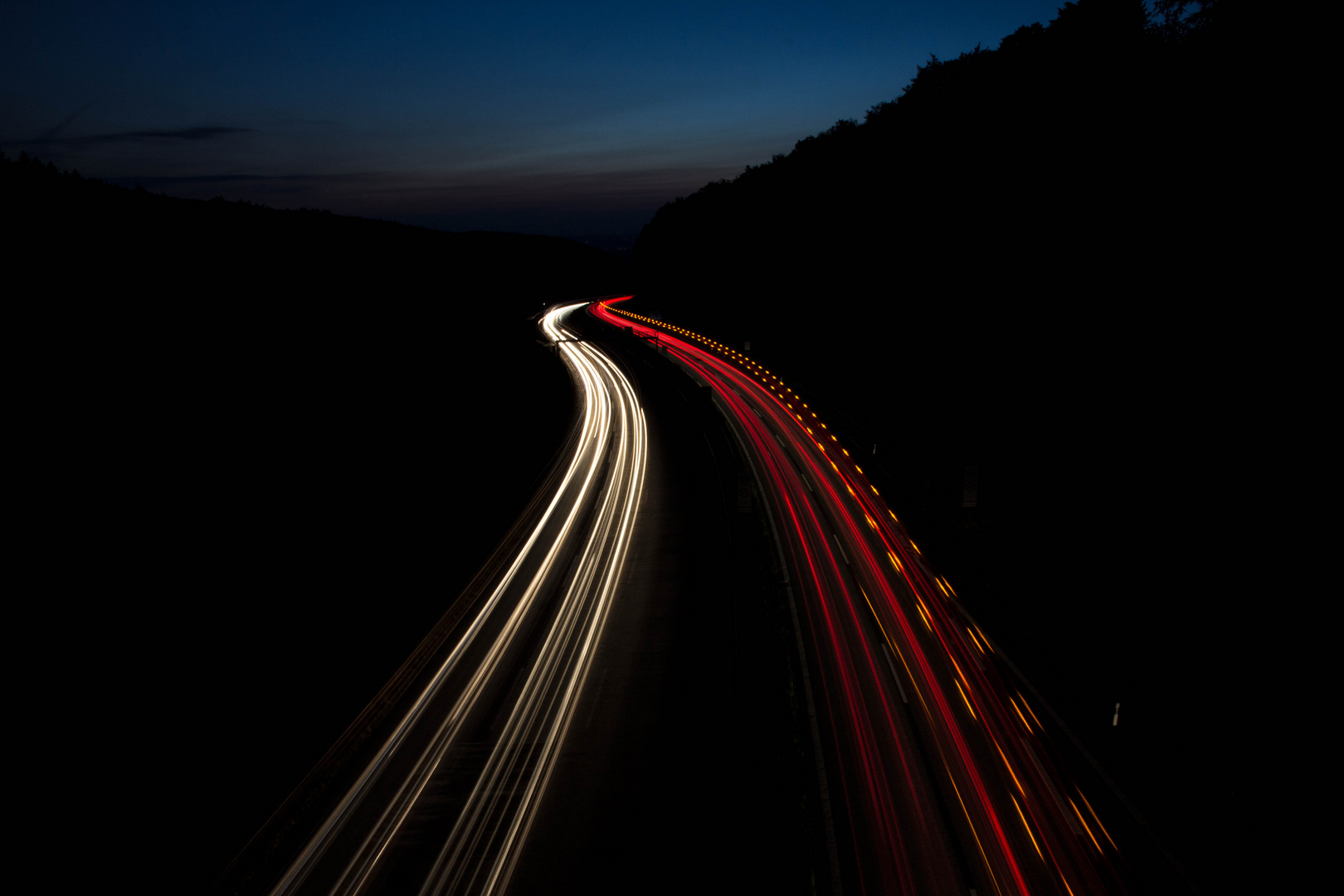 A3 bei Nacht