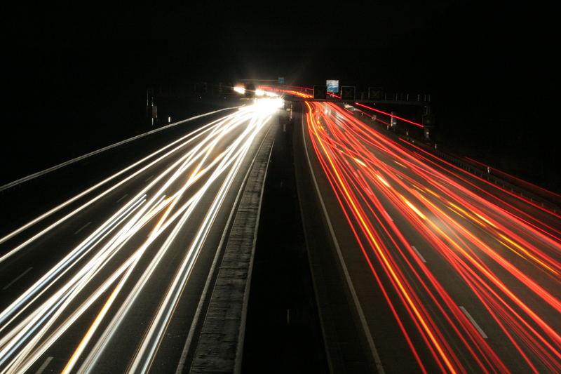 A3 bei Nacht