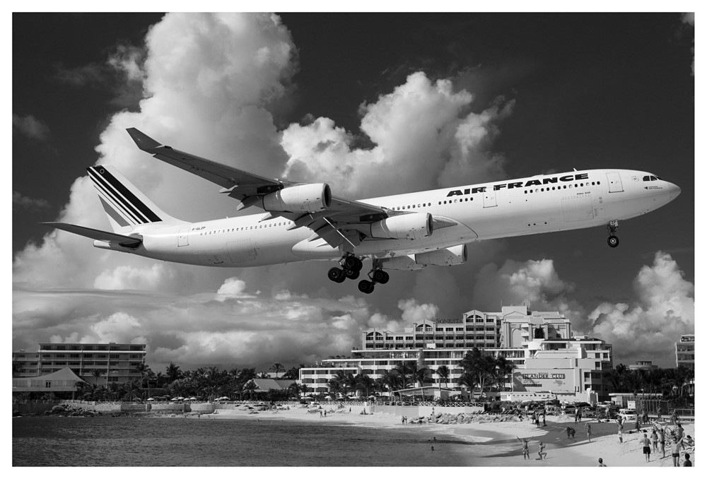 A340 Landung auf Sint Maarten N.A.