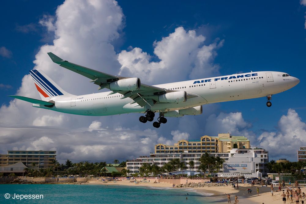 A340 Landung auf St.Maarten