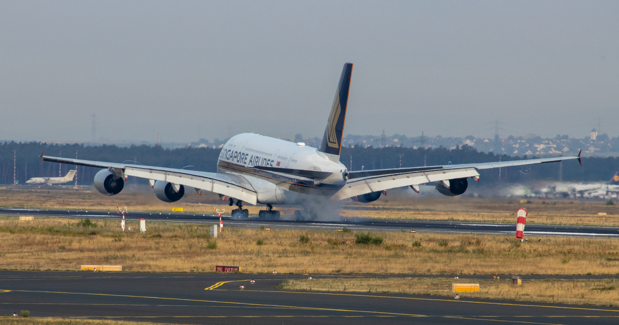 A380 bei der Landung