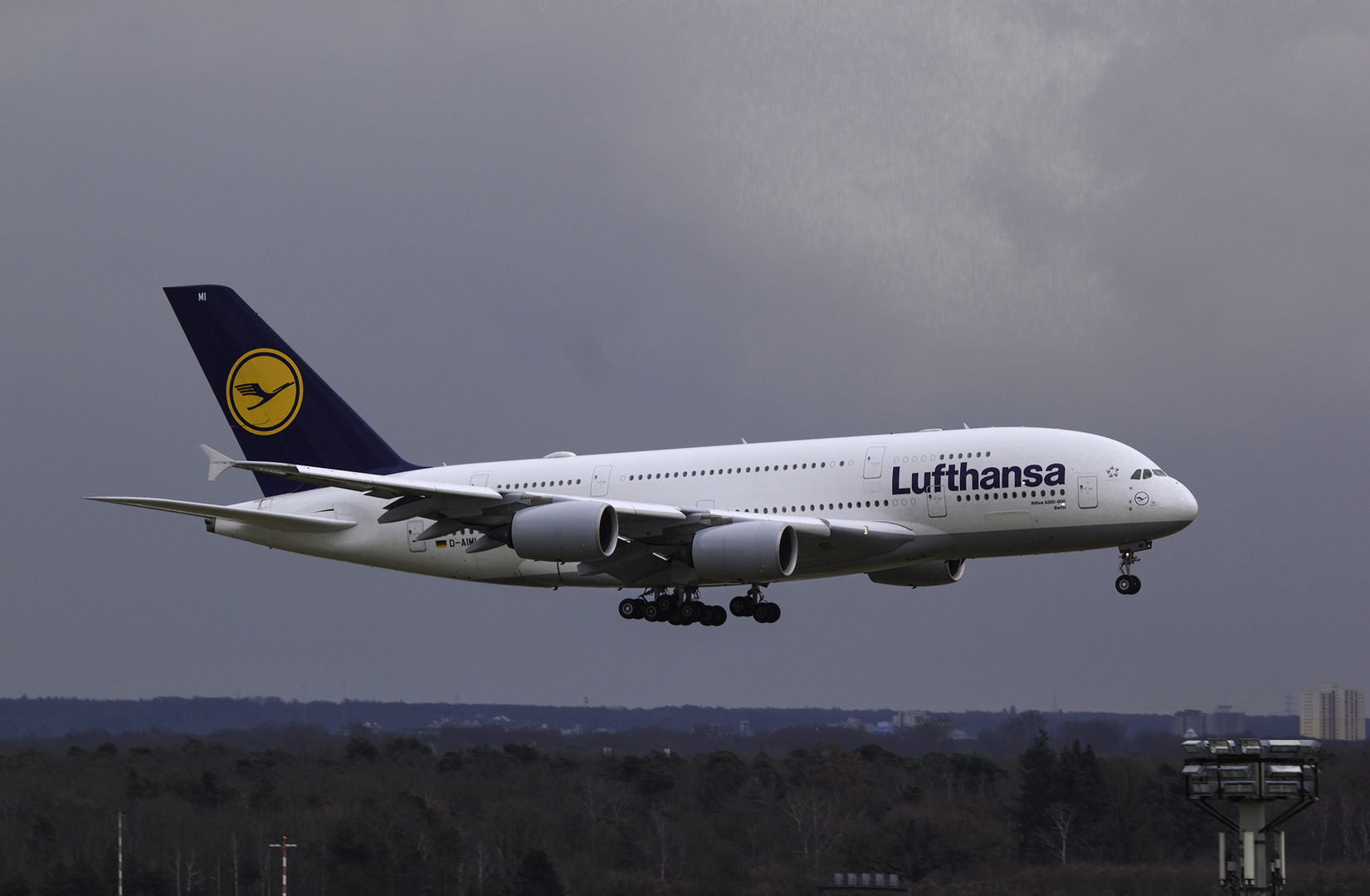 A380 beim Landeanflug