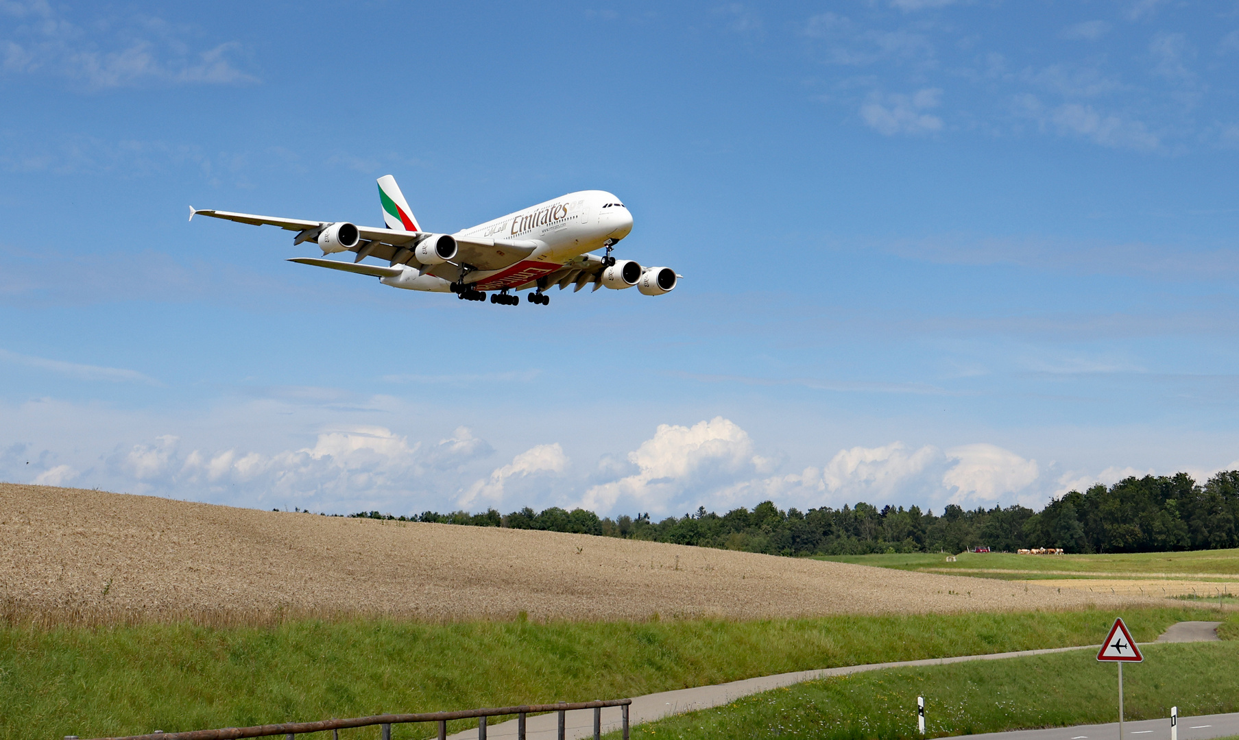 A380 beim Landeanflug