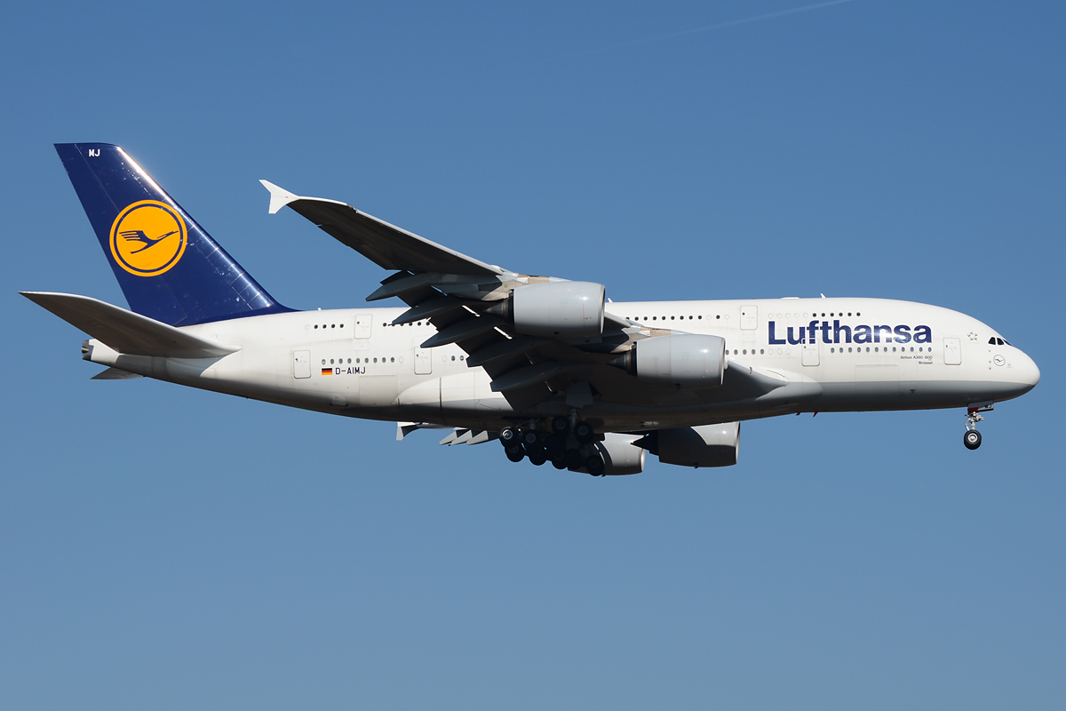 A380 im Anflug auf Fra