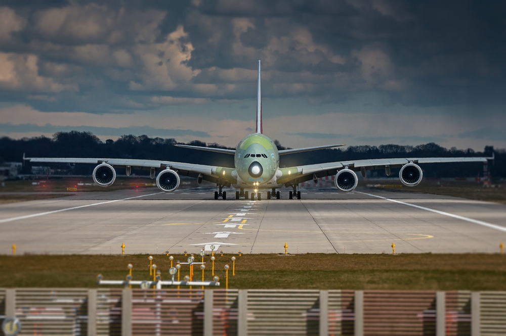 A380 in grün...