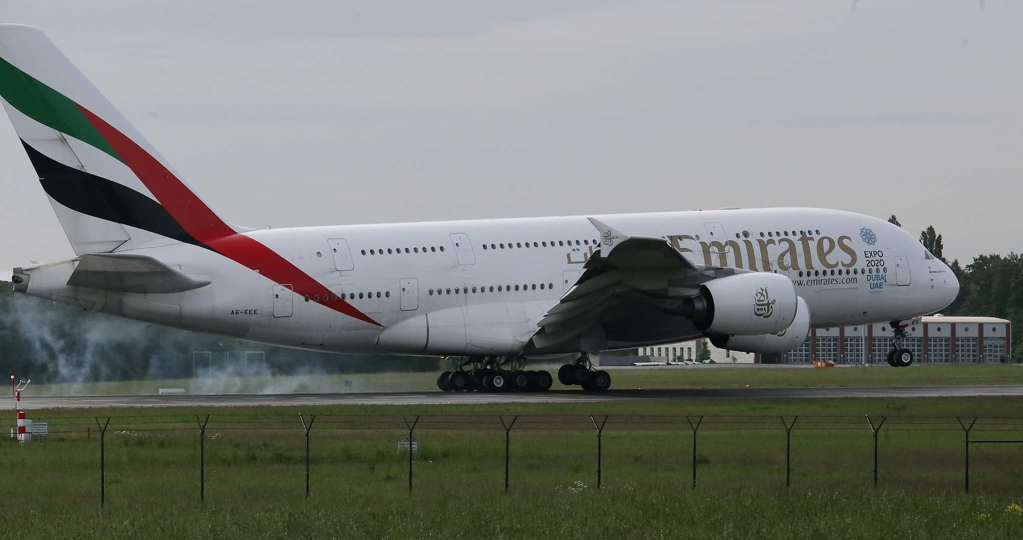 A380 Landung Flughafen Dresden