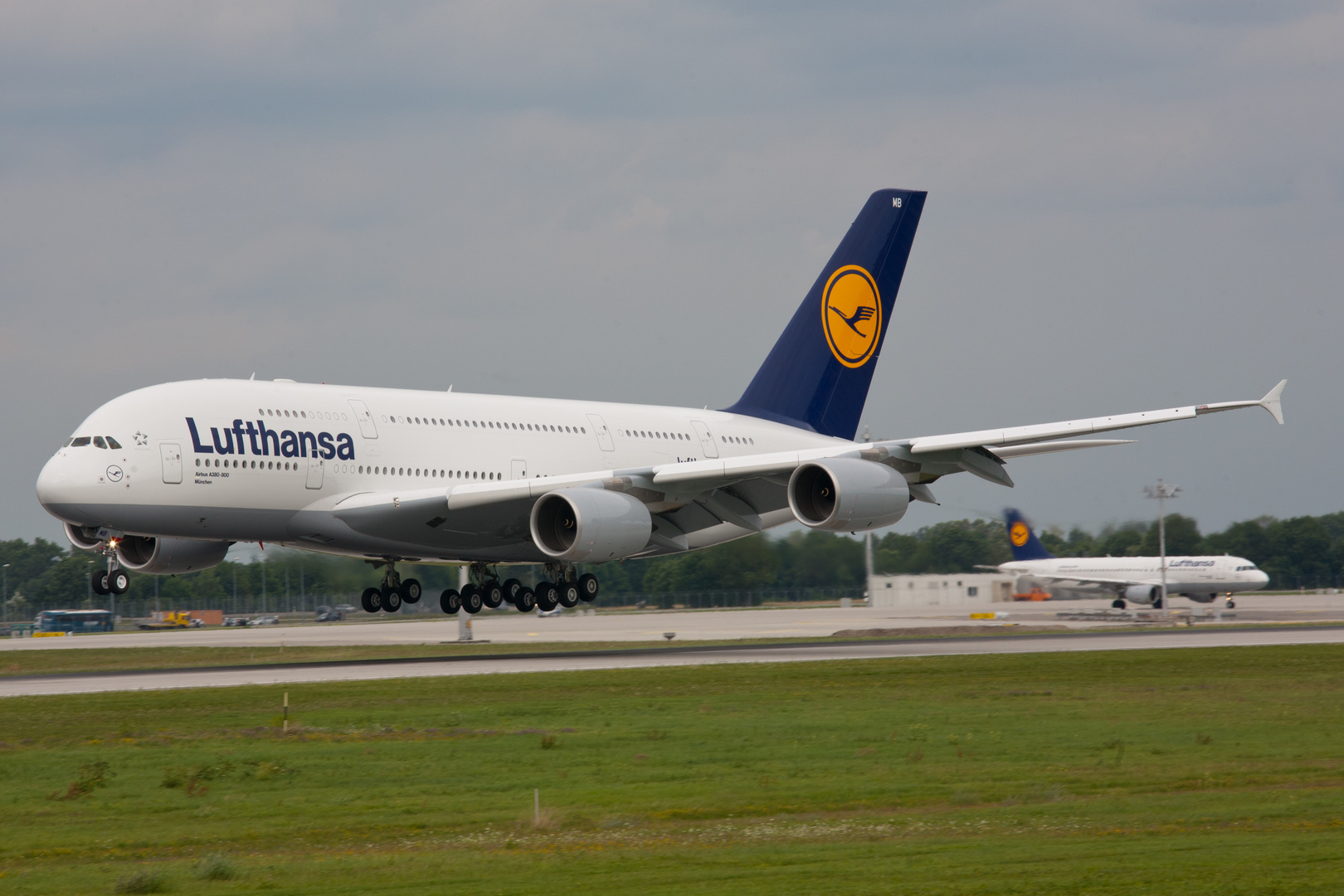 A380 Landung nach Rundflug