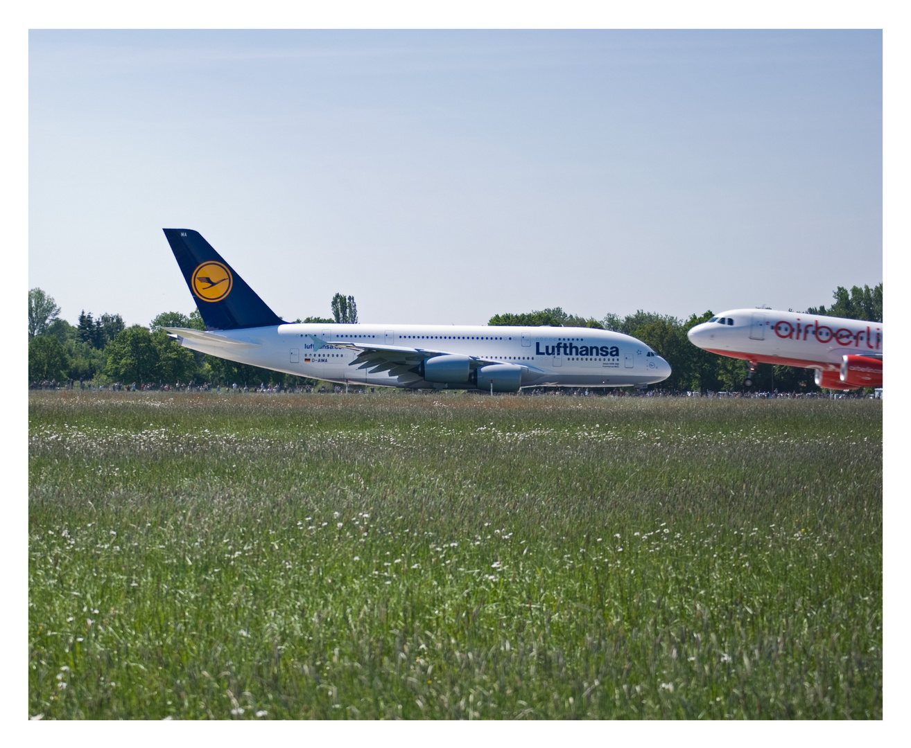 A380 trifft auf A319 in Hannover