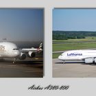 A380 von Emirates und Lufthansa im Vergleich