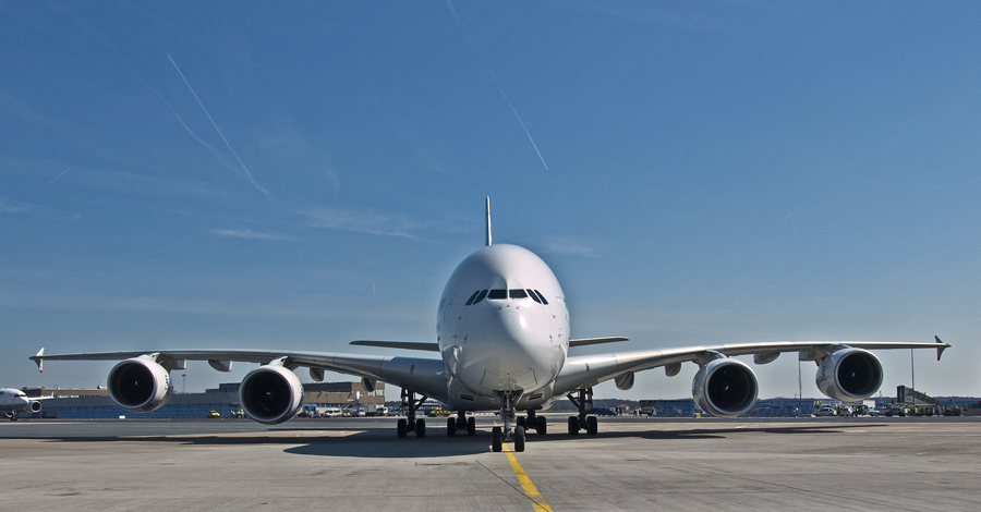 A380 zu Besuch in FRA