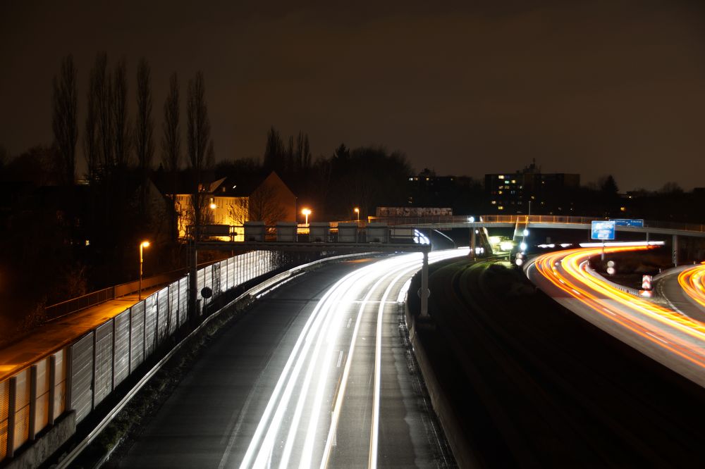 A40 bei Nacht