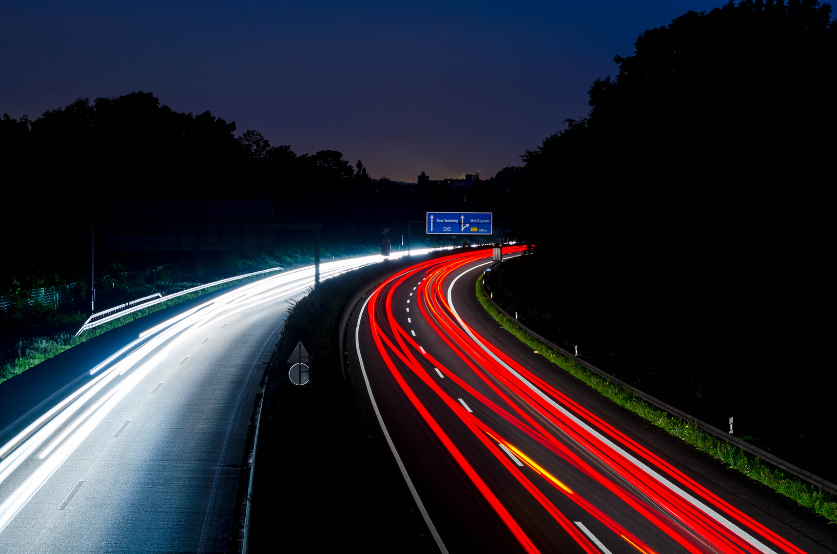 A40 in der Nacht