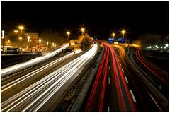 A40 in Essen bei Nacht