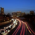 A40 in Essen, Blick Richtung Zentrum