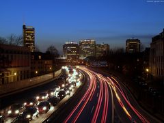 A40 in Essen, Blick Richtung Zentrum