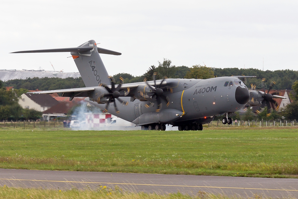 A400M erste Landung in Wunstorf