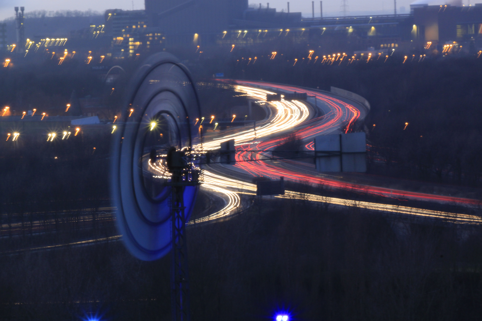 A42 Lichtspuren