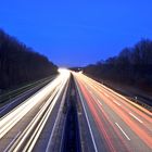 A43 Richtung Münster, Ausfahrt Dülmen Nord (5) zur blauen Stunde