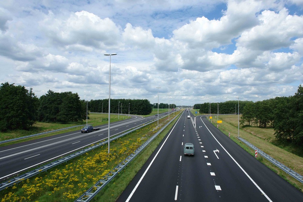 A50 snelweg, motorway, road, Autobahn at junction Vaassen