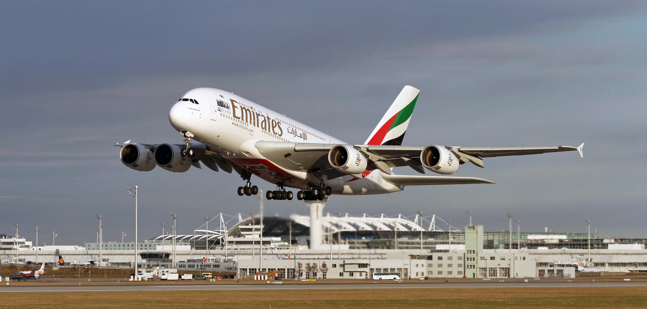 A6-EDF Airbus A380 Emirates in MUC EDDM