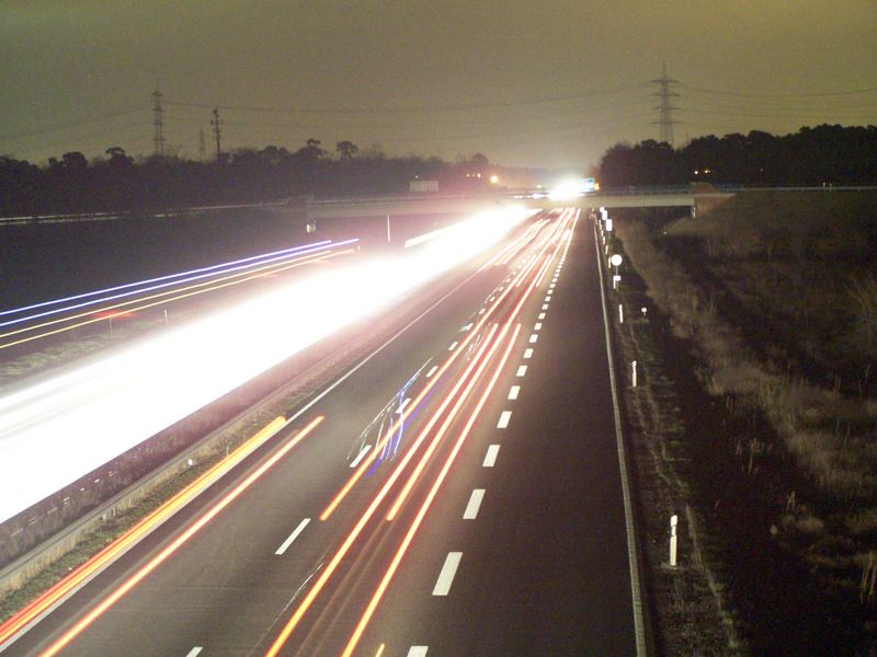 A67 in der Nacht