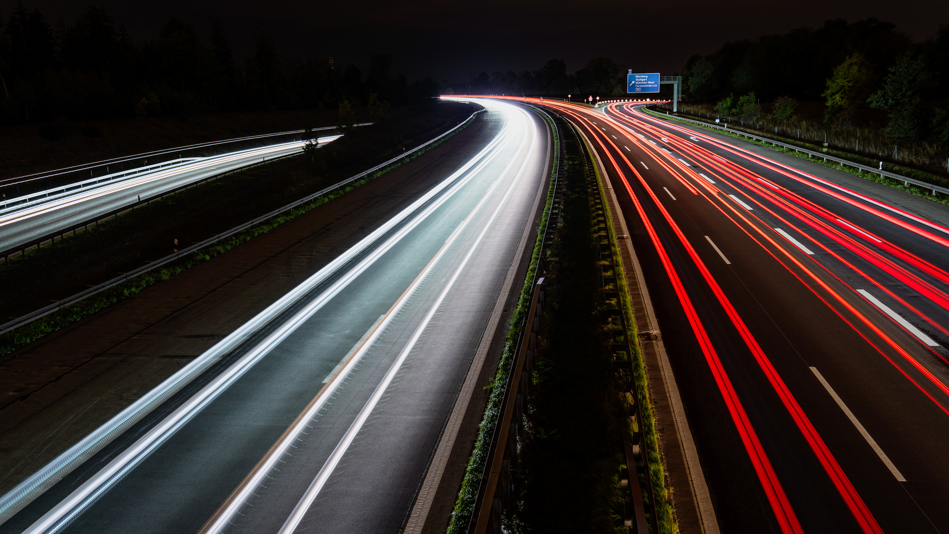 A69 bei Nacht