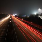 A7 Bispingen: Richtung Hamburg bei Nacht