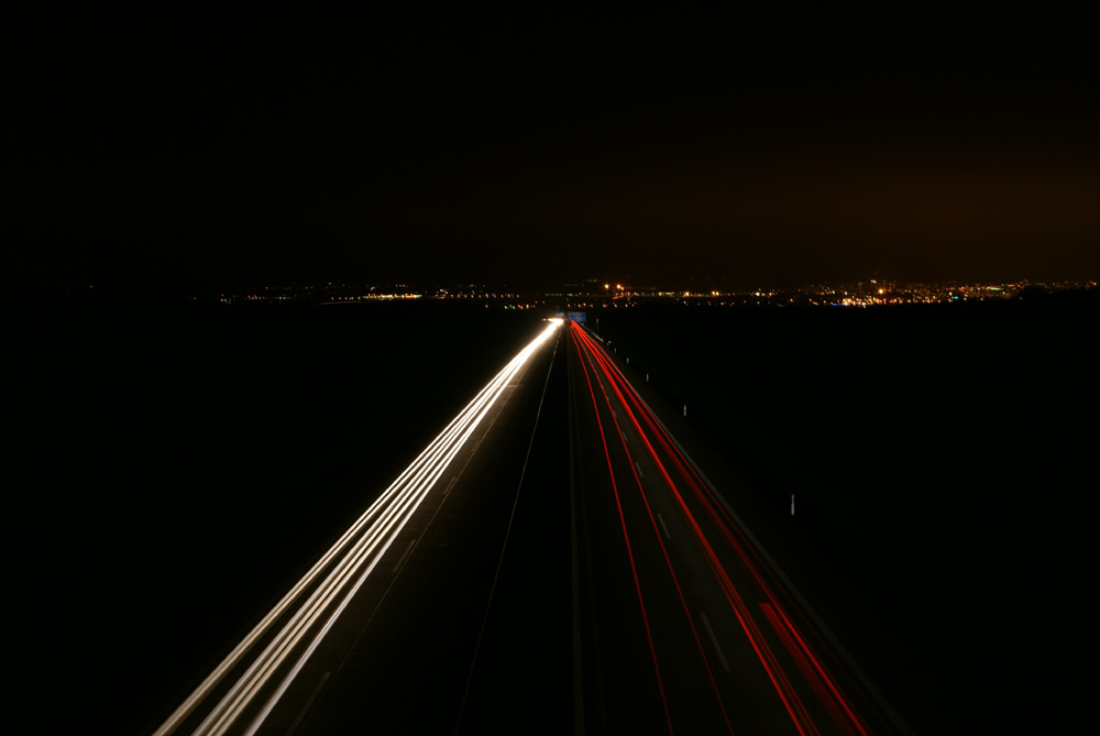 A71 bei Nacht