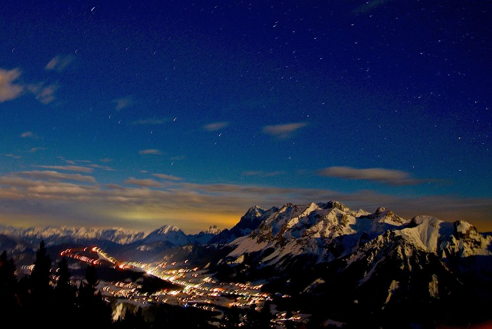 Blaue Stunde überm Dachstein von N-Bert