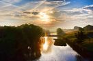 Morgenstimmung an der Ruhr am Mendener Wasserwerk von Xenia Kehnen 