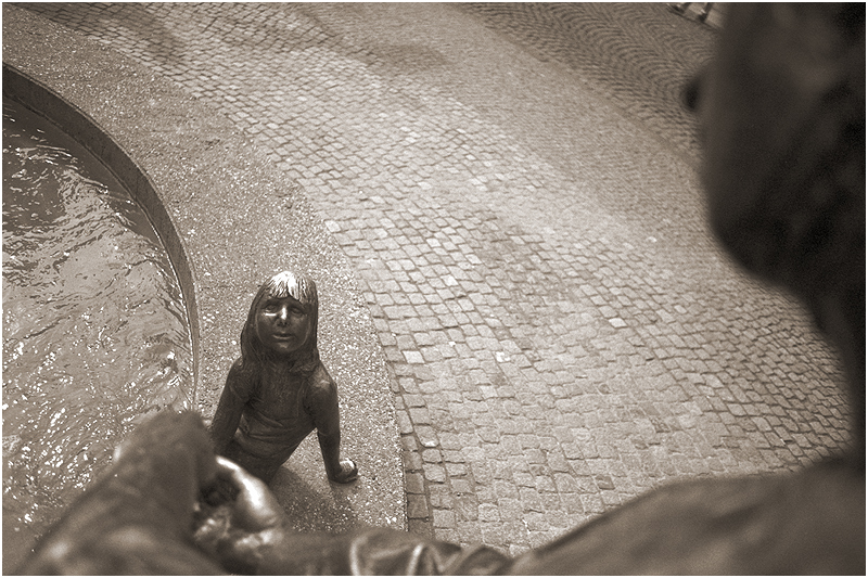 Aachen: Brunnen "Kreislauf des Geldes"