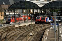Aachen - Central Railway Station seen from Viaduct Burtscheiderstrasse