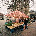 Aachen Dom + Marktstand