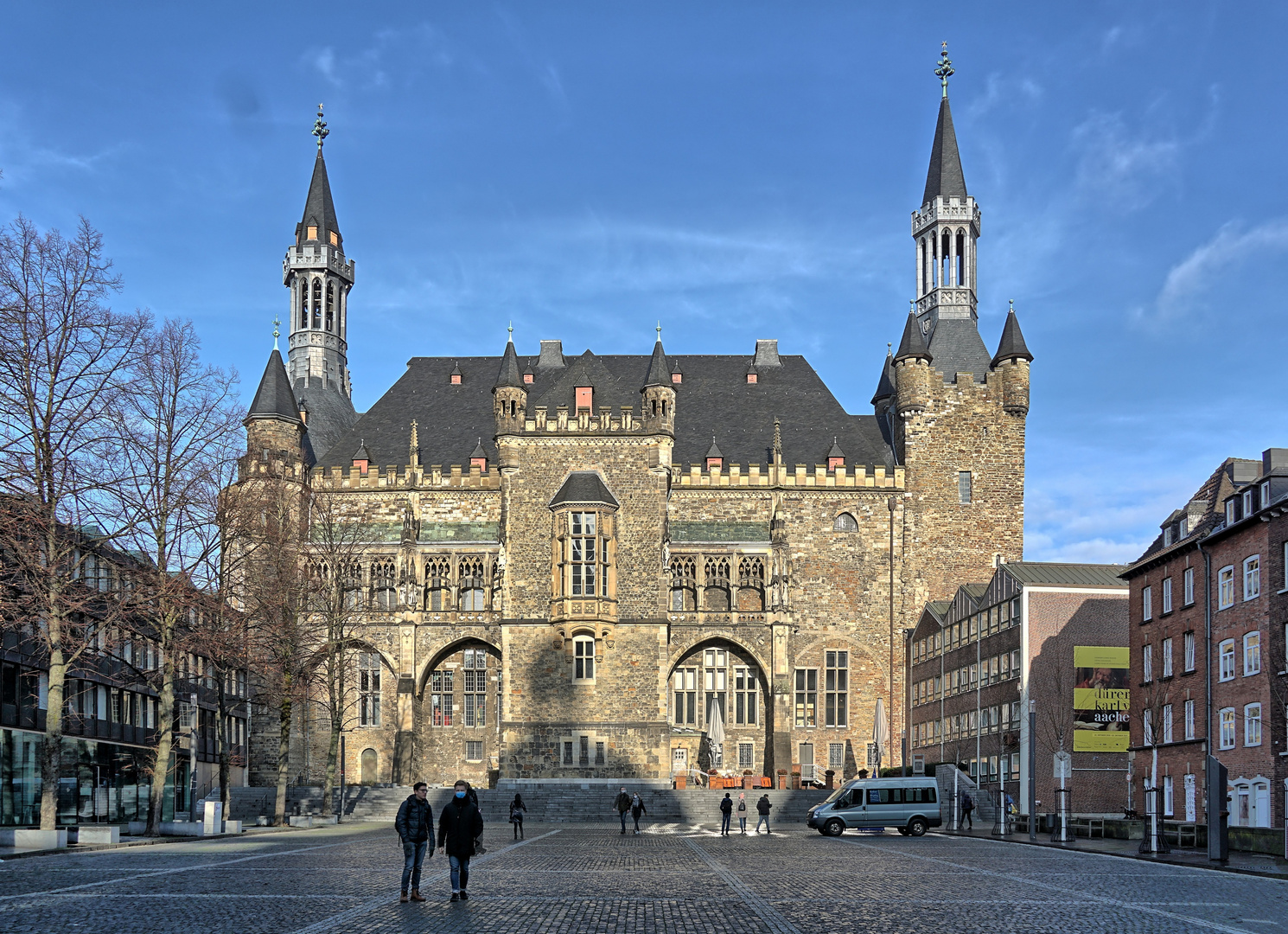 Aachene Rathaus Rückseite