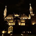 Aachener Rathaus bei Nacht (Hinteransicht)