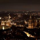 Aachener Rathaus und Dom bei Nacht