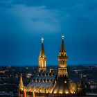 Aachener Rathaus zur blauen Stunde