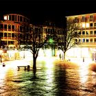 Aachener Rathhausplatz bei Nacht