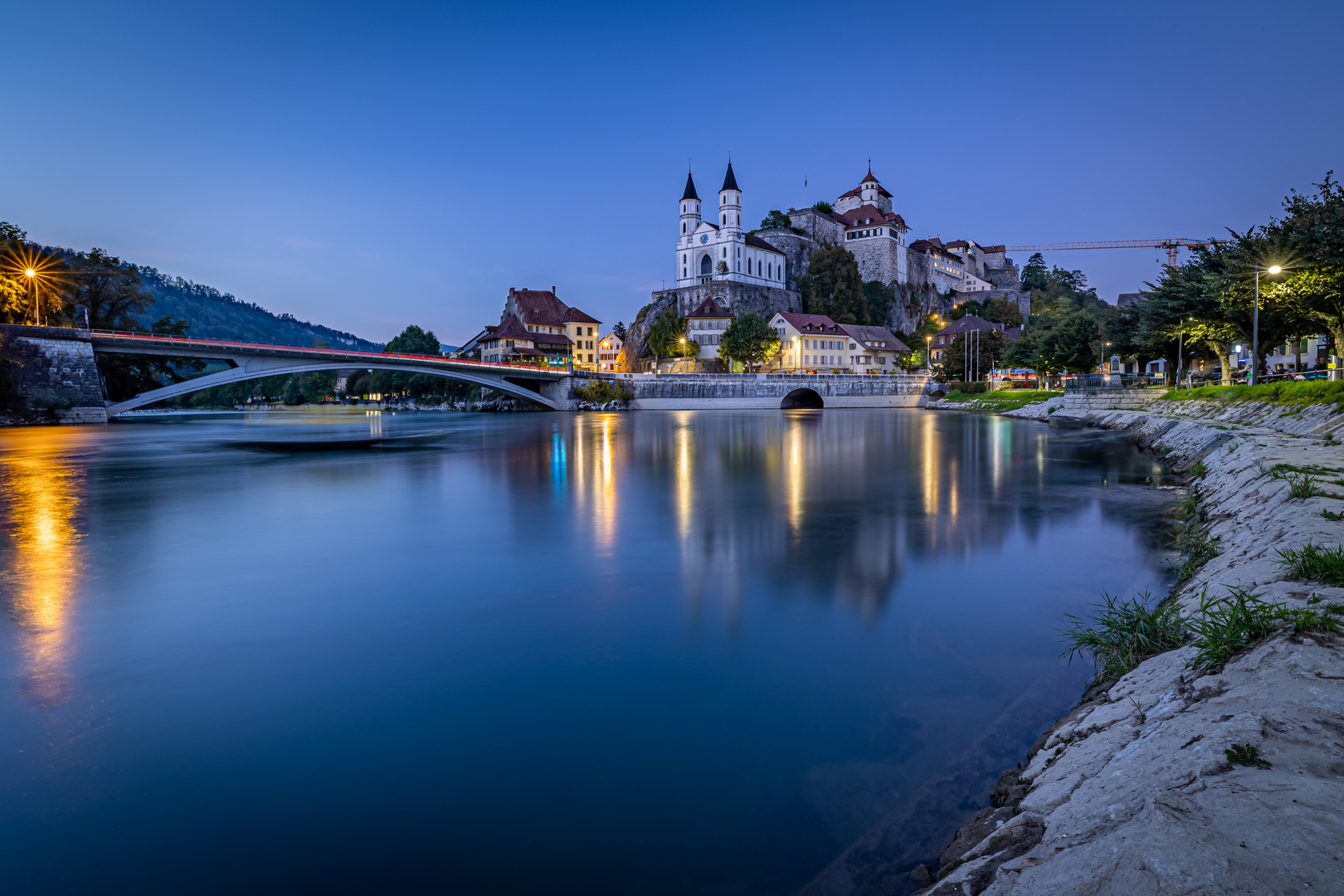 Aarburg zur Blauen Stunde