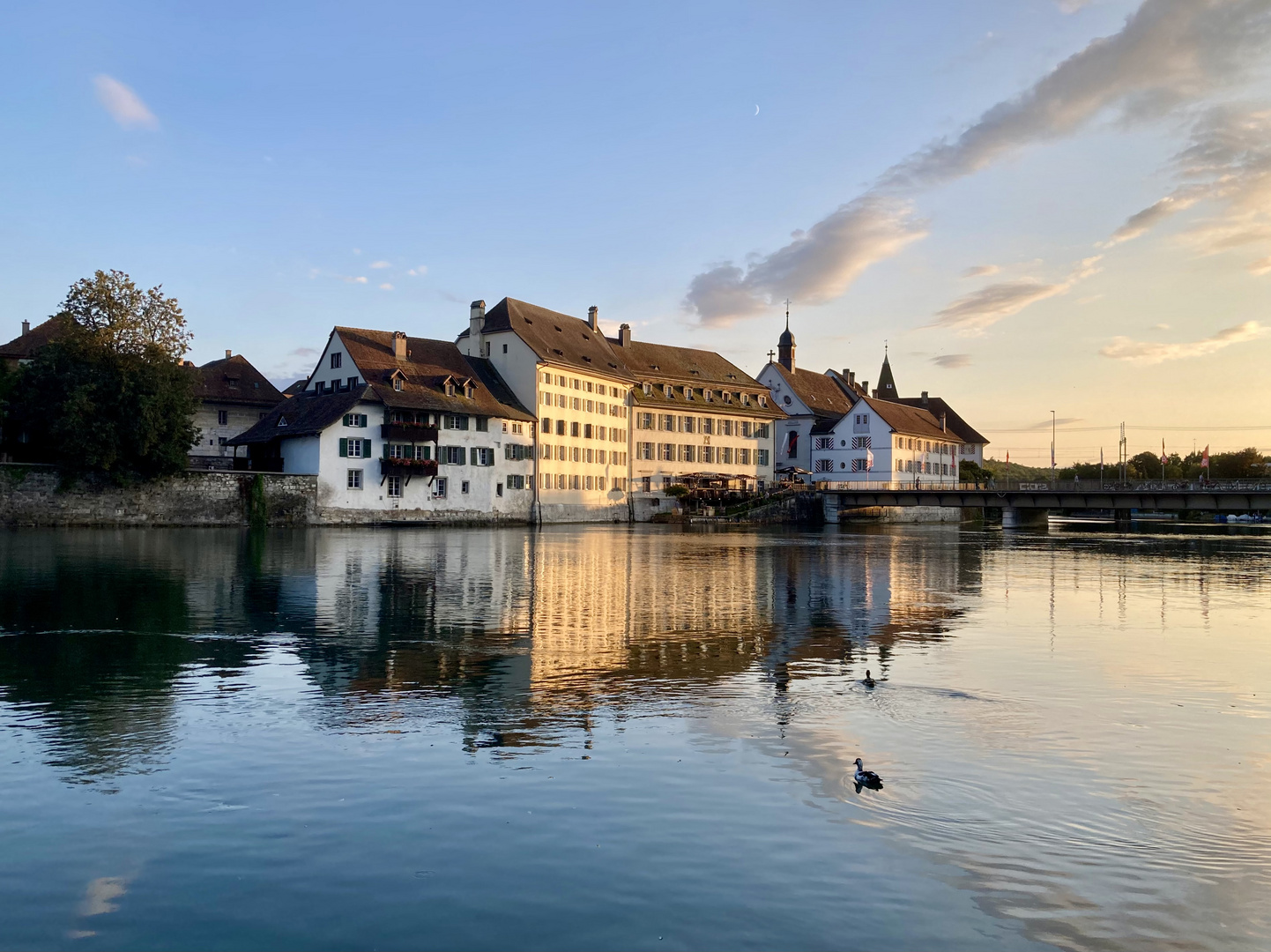 Aare beim Sonnenuntergang 